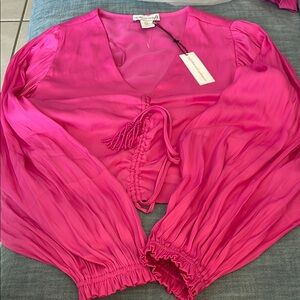 Pink Sheer Women's Top